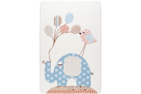 SPOTTY ELEPHANT  AÇIK MAVİ OYMALI ÇOCUK HALISI 133*190