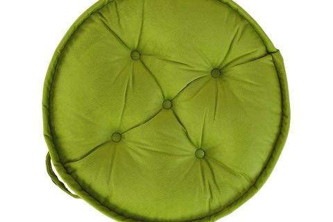 ASİA KADİFE DEKORATİF YUVARLAK MİNDER FISTIK YEŞİLİ