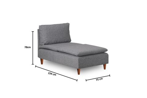 PAFU LUNGO KETEN DİNLENME MODÜL, GRİ