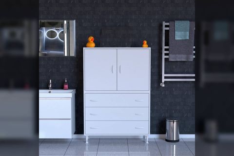 İLKİM ALT MODÜL ÇEKMECE ÜST MODÜL KAPAKLI BANYO DOLABI, 95 CM