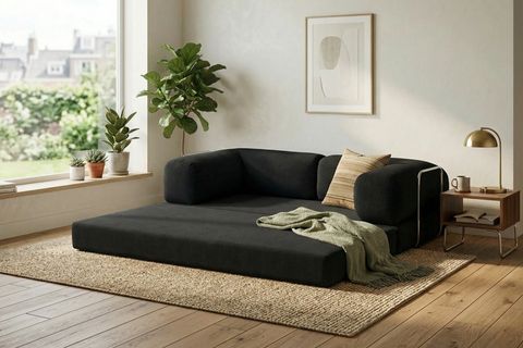 LEGOM YATAKLI AKTİVİTE KÖŞE KOLTUK SİYAH, 200X200