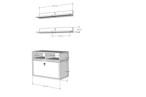 BK ÇOK AMAÇLI DOLAP, DUVARA MONTE RAFLI, NRG