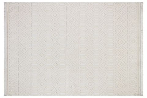 TÜRKMEN HALI HARVEY HR01 KABARTMALI MODERN SALON HALISI, BEYAZ, 120X180