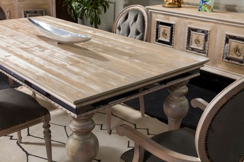 TURİ YEMEK ODASI TAKIMI, BEYAZ ESKİTME