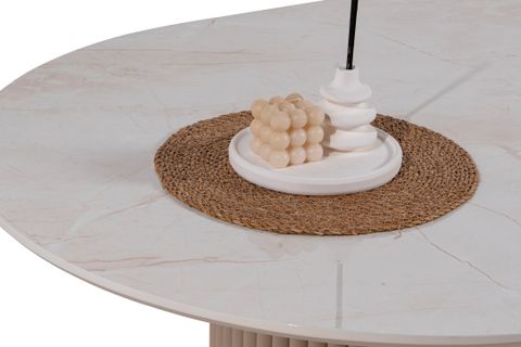 ASSU MERMER BASKI MDF YEMEK MASASI