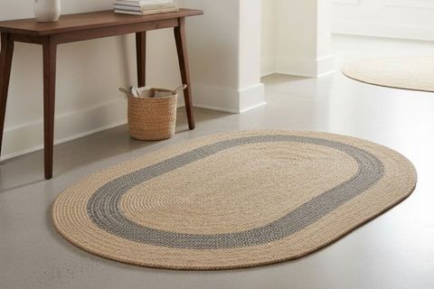 LORA OVAL MODEL HALI, NATURAL SİYAH, 80X150 CM