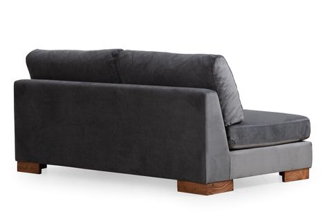 TULİP MODÜLER KÖŞE, KOLSUZ ÜÇLÜ MODÜL, GRİ