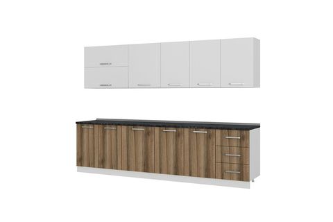 MİNAR BADE 300 CM MUTFAK DOLABI BEYAZ DORE 300-D1