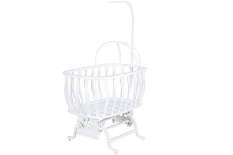 OTANTİK SALLANIR SEPET BEŞİK, BEYAZ, 60X90