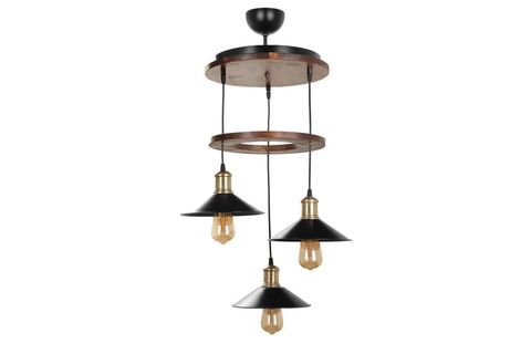 LUMEXX DAVİD ÜÇLÜ CEVİZ TEPSİLİ METAL BAŞLIKLI SARKIT