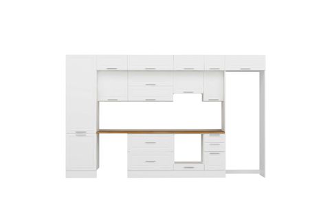ALVİNKA 390X240 CM KLASİK MEBRAN MUTFAK DOLABI, MBB E90B60S40 1 MEBRAN BEYAZ SUNTALAM