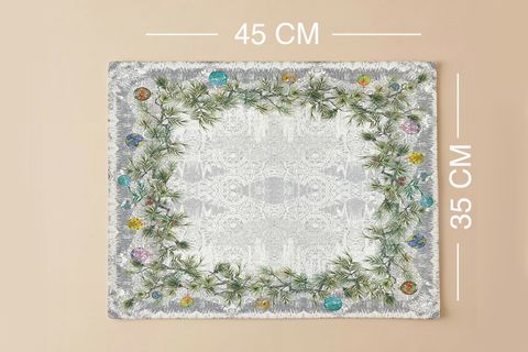 GÜMÜŞ YILBAŞI PAMUKLU ALTI ADET AMERİKAN SERVİSİ