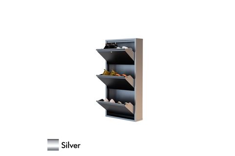 VEGA KİLİTLİ METAL AYAKKABILIK, SİLVER, 3 KAPAKLI