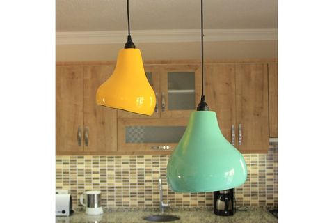 BİRUNİ 26X30 CM GREEN BAMBU SARKIT LAMBA