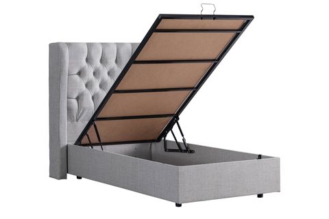 RİGA  BAZA BAŞLIK VE COMFORT YATAK SETİ, AÇIK GRİ, 120X200