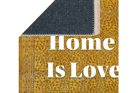 HOME İS LOVE SARI VİNTAGE KİLİM DOKUMA TABAN HALI, 318 YNG, 150X230 CM