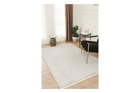 JASMİNE SERİSİ BAMBU DOKULU MAKİNE HALISI, GRİ, DE504, 120X400