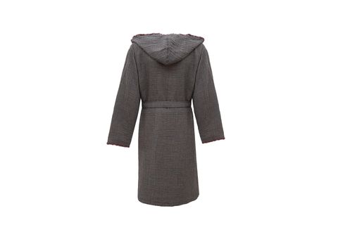 ECOCOTTON MUNA ERKEK BORNOZ, PAMUK INJECT, BORDO ANTRASİT, XXL