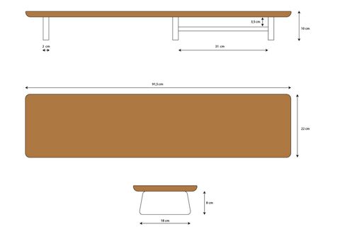 BÜYÜK MONİTÖR STANDI, CEVİZ