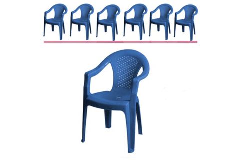 ESTELİA NETAKS BODRUM SANDALYE, ORİJİNAL MAVİ, 6 ADET