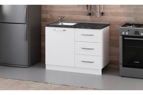 MİNAR 110 CM MUTFAK DOLABI BEYAZ 110-B1-ALT MODÜL