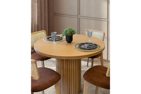 ARMİN AHŞAP MASA TAKIMI, 110X110