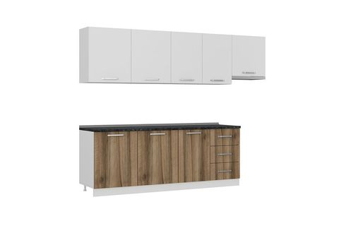 MİNAR EZGİ 280 CM MUTFAK DOLABI BEYAZ DORE 280-D4