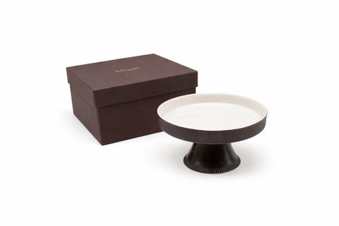 FLUTED AYAKLI SUNUM TABAĞI, ANTRASİT