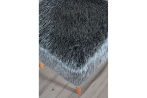 PRAGA KARE PUF ANTRASİT PELUŞ