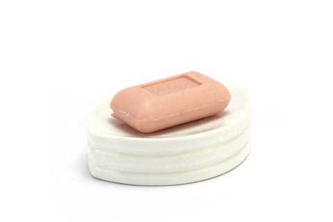 SERAMİK SABUNLUK OVAL ÇİZGİLİ MODEL 13X9X3 CM