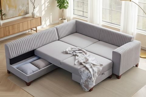 BERLİN KÖŞE KOLTUK, KREM, SOL KÖŞE