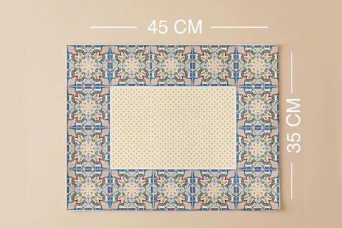 ÇAĞDAŞ AFRİKA PAMUKLU ALTI ADET AMERİKAN SERVİSİ