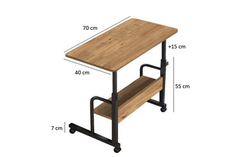 YÜKSEKLİK AYARLI DIKIŞ MAKINESI SEHPASI, ÇAM, 70X40
