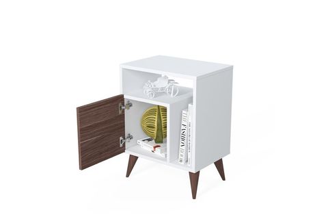 RUUM STORE BY DOĞTAŞ GEO KOMODİN KAPAKLI METAL KULPLU OPAK BEYAZ