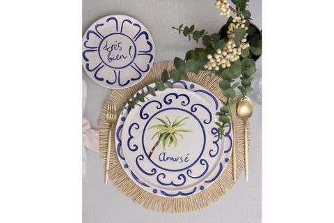 THE MİA PALMA SERVİS TABAĞI 6LI SET 26 CM