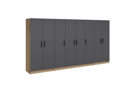 MİNAR KALE GARDIROP 10, 8 KAPAKLI, ANTRASİT