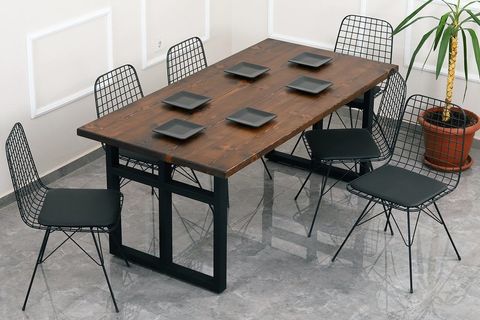 YURUDESİGN NATURE SERİSİ MASİF AHŞAP KÜTÜK YEMEK MASASI NT5-C-3