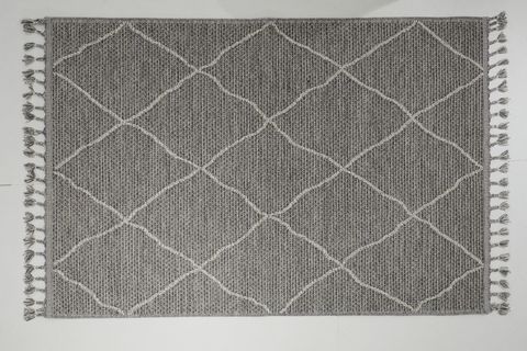 4K INFİNİTY COLLECTİON MODERN MAKİNE HALISI 02, GREY, 80X150 CM