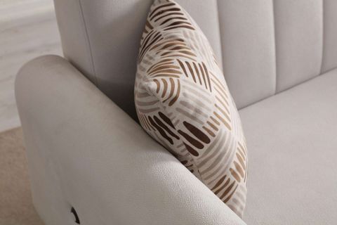 BONA ÜÇLÜ KOLTUK, CEVİZ AYAK, BEJ