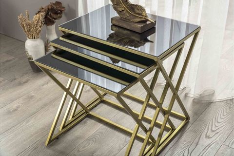 VENEDİK ZİGON SEHPA, GOLD FÜME