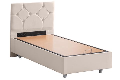 GLAMİS BAZA BAŞLIK VE LETTO YATAK SETİ, KREM, 90X190