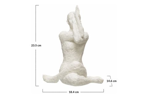 DEKORATİF OTURAN YOGA KADIN OBJESİ