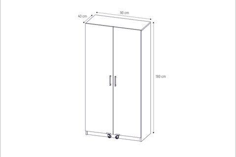 LAVO KİLER DOLABI, BEYAZ, 2 KAPAKLI