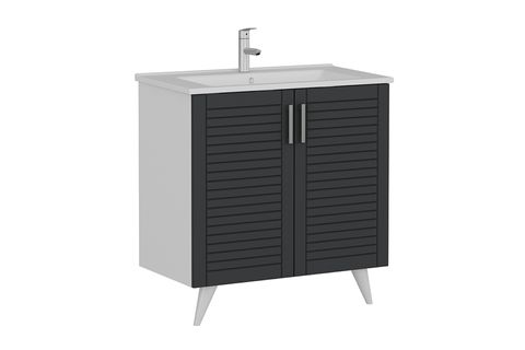 VERA BANYO DOLABI ALT 85CM AY2K ETJ BEYAZ ANTRASİT