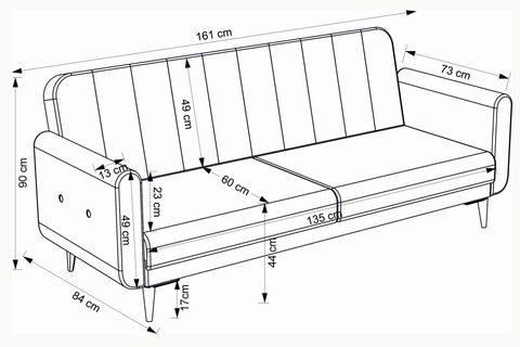 BONA İKİLİ KOLTUK, CEVİZ AYAK, BEJ