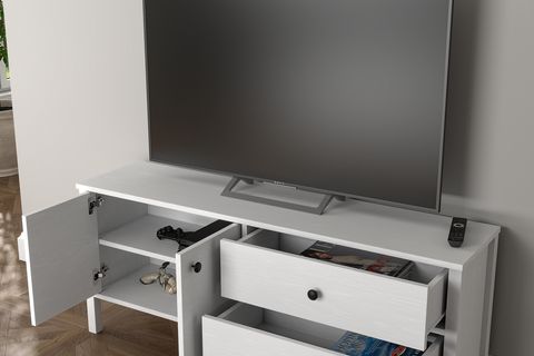 LUMERA MODERN TV ÜNİTESİ,  2 KAPAKLI 2 ÇEKMECELİ