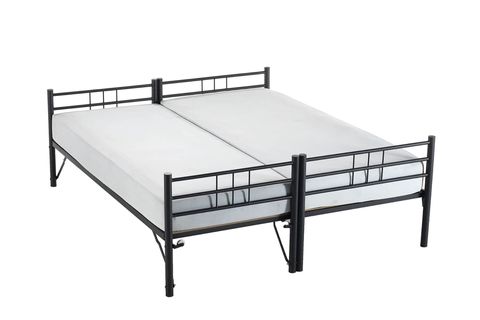 YAVRULU İKİZ METAL KARYOLA, SİYAH, 90X200