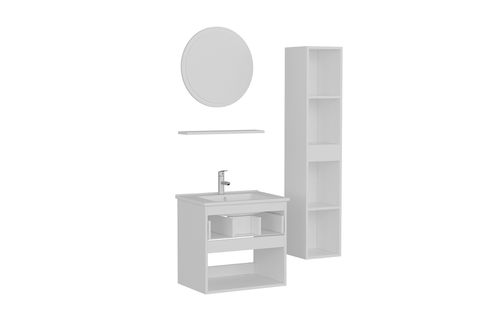 SANYA BANYO DOLABI AS2K1Ç82, BEYAZ, 65CM
