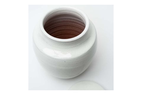 DEKORATİF TERRA COTTA VAZO BEYAZ TOPRAK DOKULU