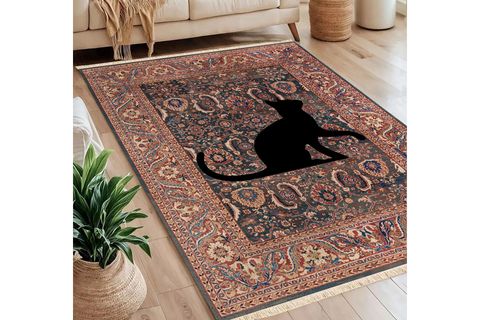 BLACK CAT BASKILI DOKUMA TABAN HALI, 215 YNG, 80X200  CM